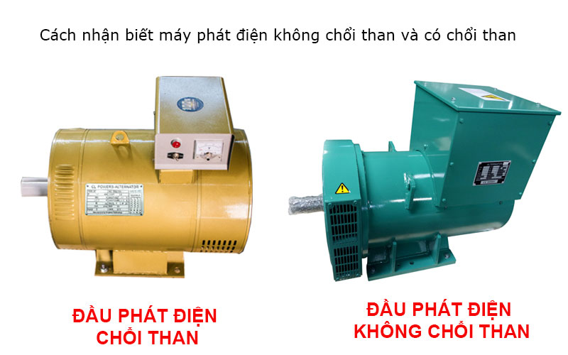 Cách nhận biết máy phát điện không chổi than và có chổi than