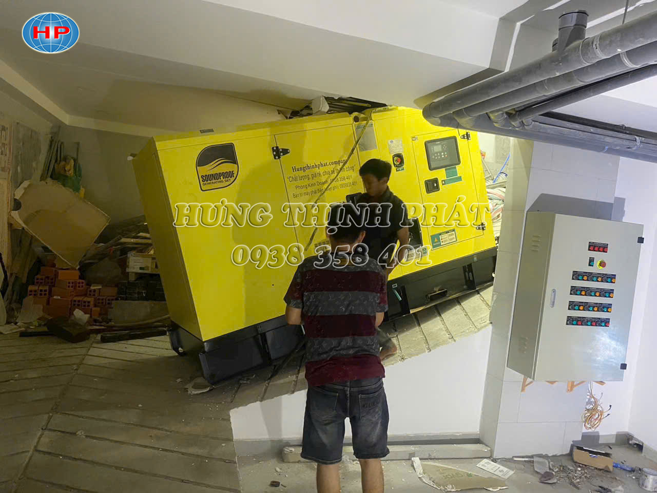 lắp đặt máy phát điện Cummins 200kVA cho tòa nhà văn phòng