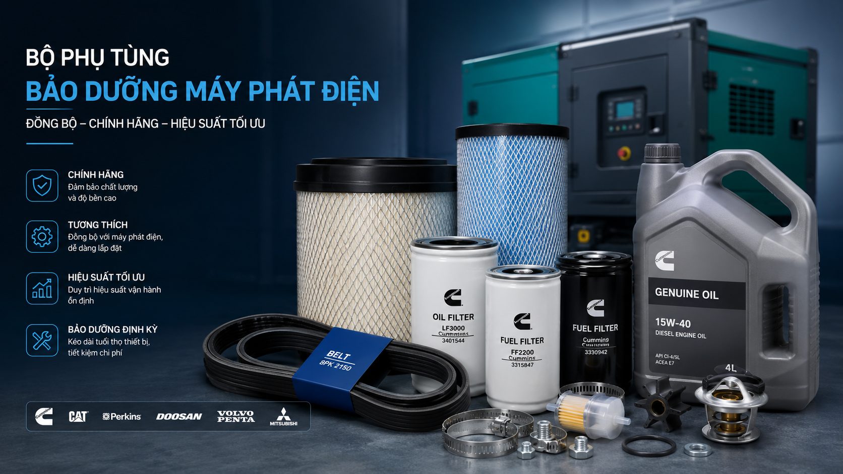 So sánh chi phí đầu tư máy phát điện