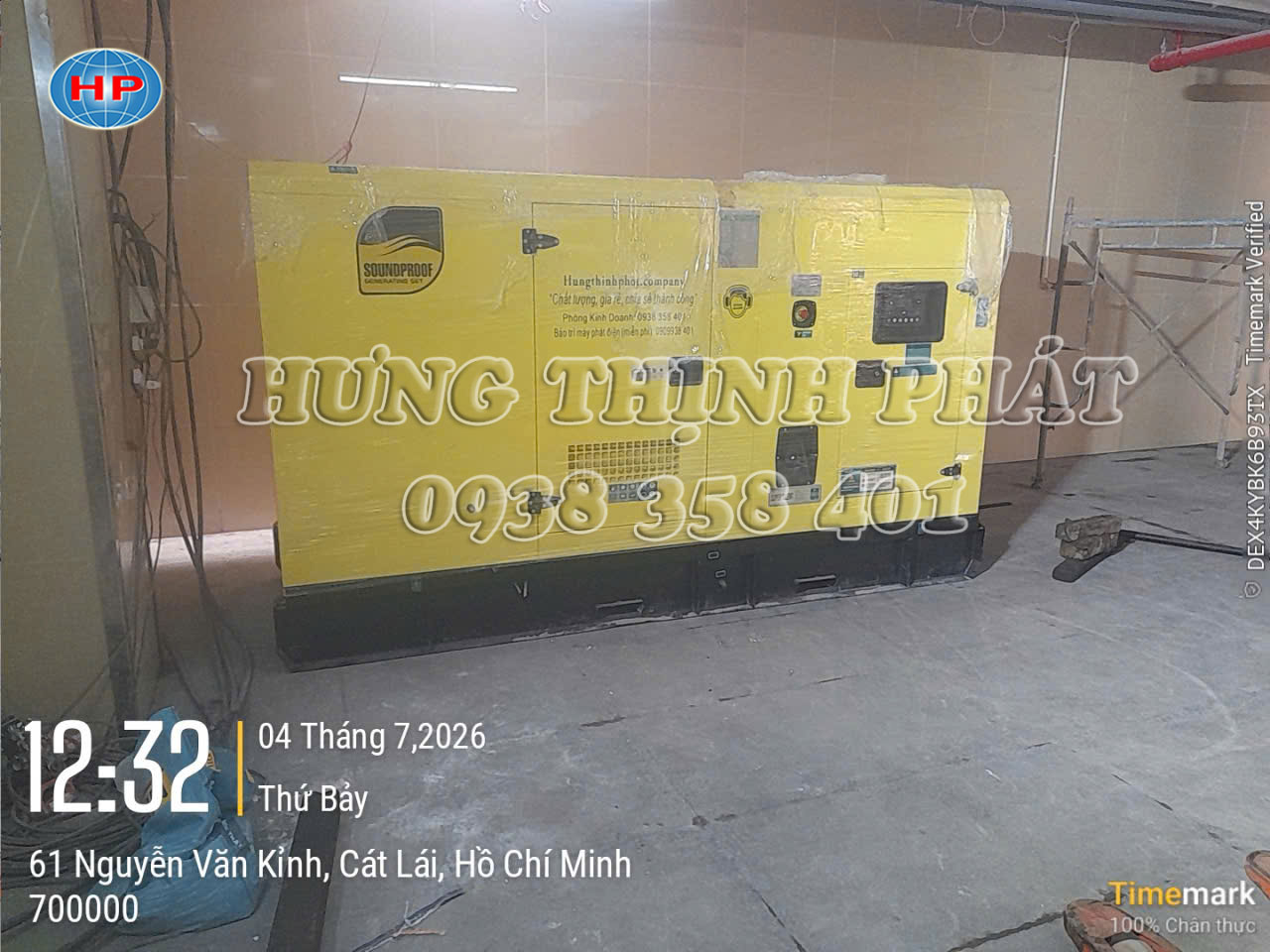 máy phát điện Cummins 165kVA Công ty Bất Động Sản Vân Nam
