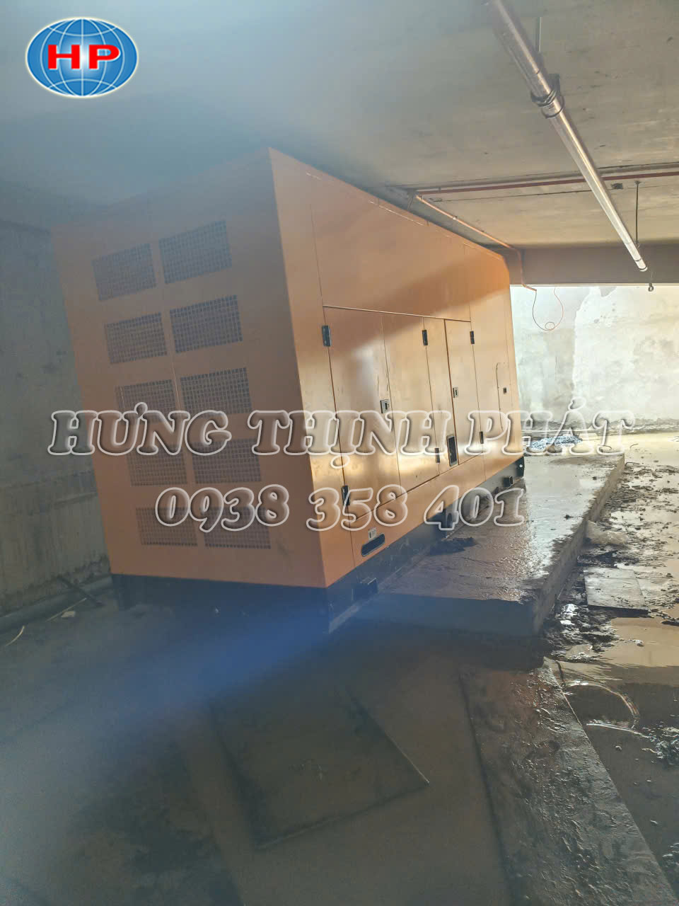 Máy phát điện Baudouin có vỏ chống ồn màu vàng